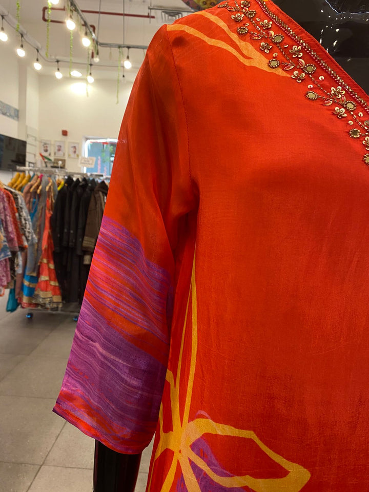 DUPATTA SET - Pure Chinon Straight fit floral printed 102418