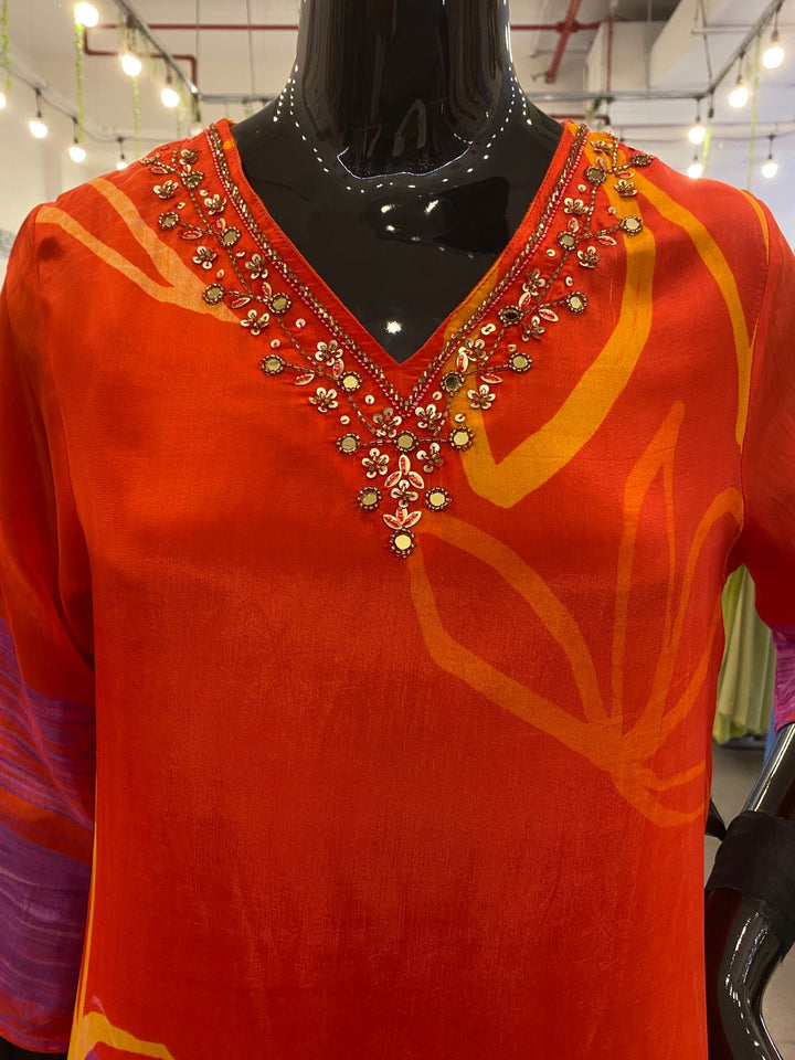 DUPATTA SET - Pure Chinon Straight fit floral printed 102418