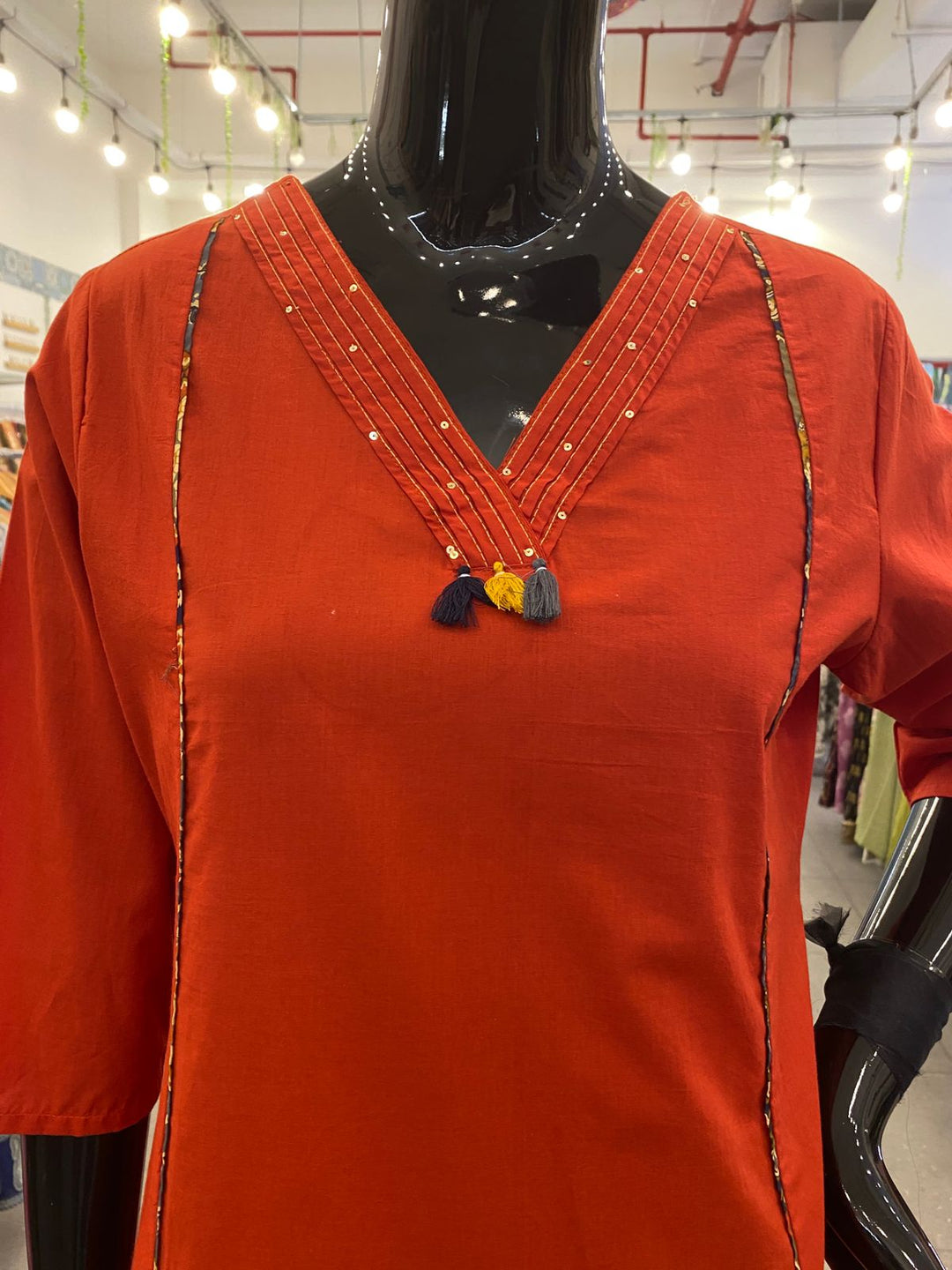 DUPATTA SET - Pure 100% cotton burgundy color 102422