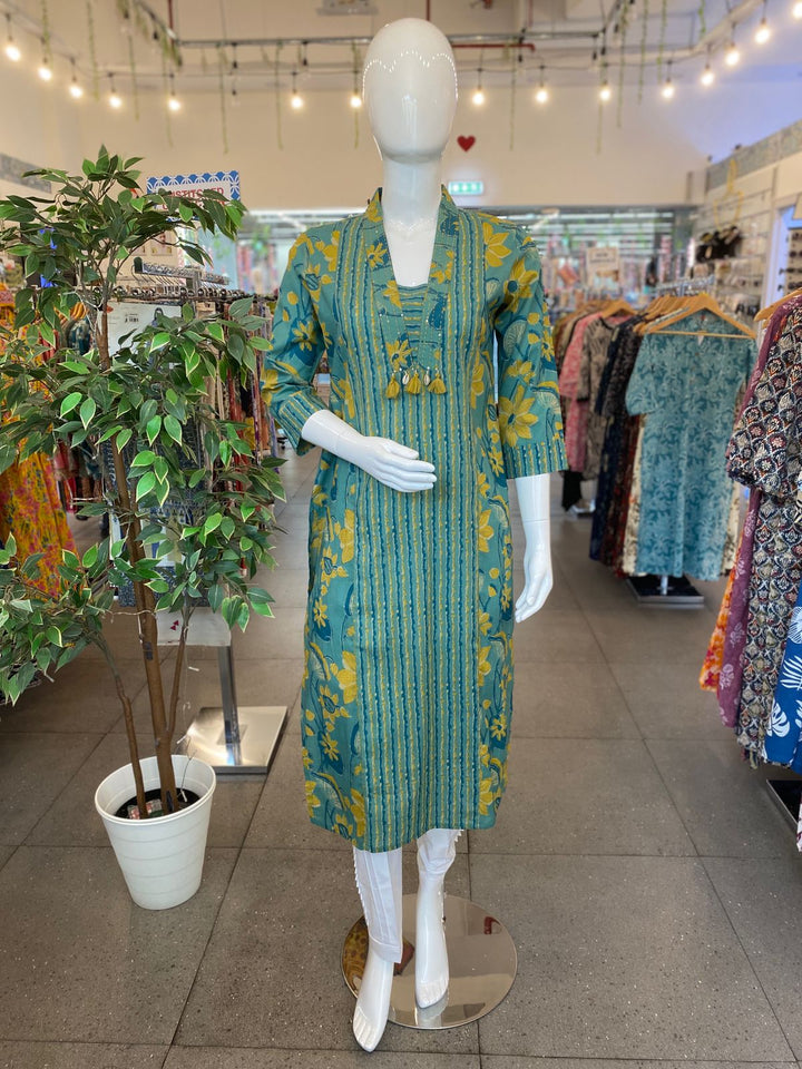 KURTA-Green Cotton