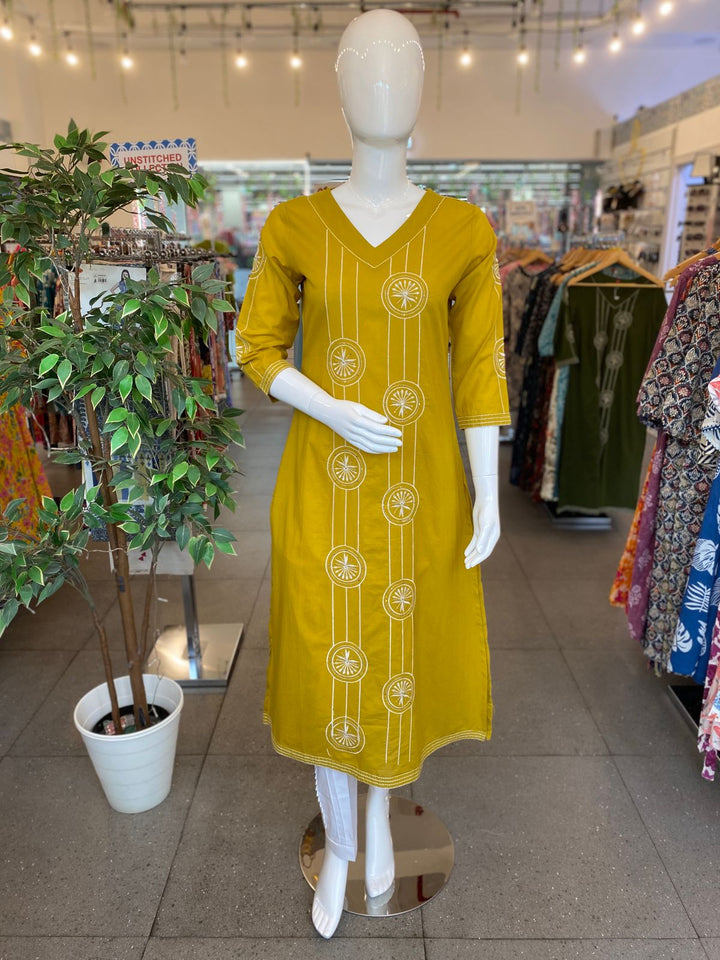 KURTA-Dijon Embroidered Cotton