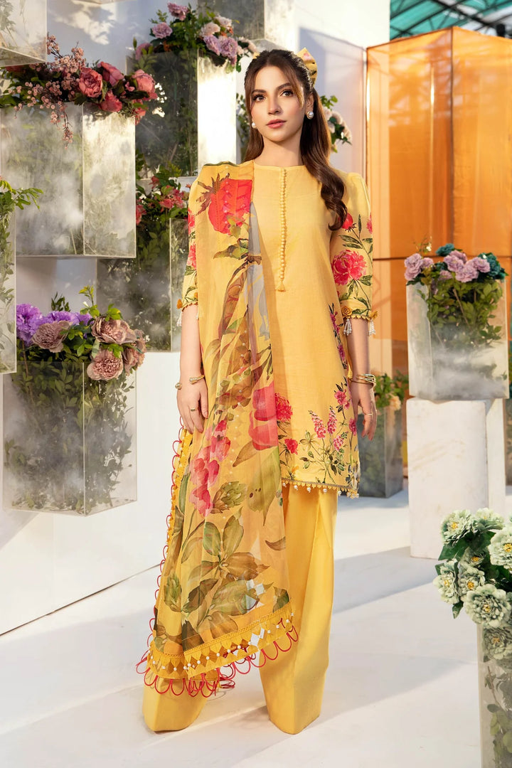 UNSTITCHED-01A,3 Pc Unstitched Embroidered Lawn Suit