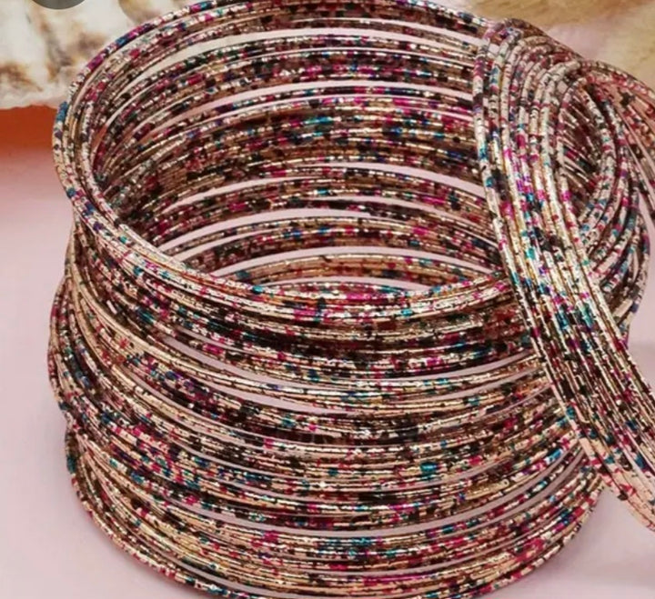 BANGLE GOLD, MULTI, PEACOCK