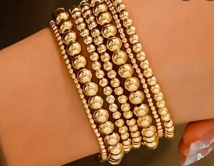 BANGLE ELASTIC & GOLDEN SILVER