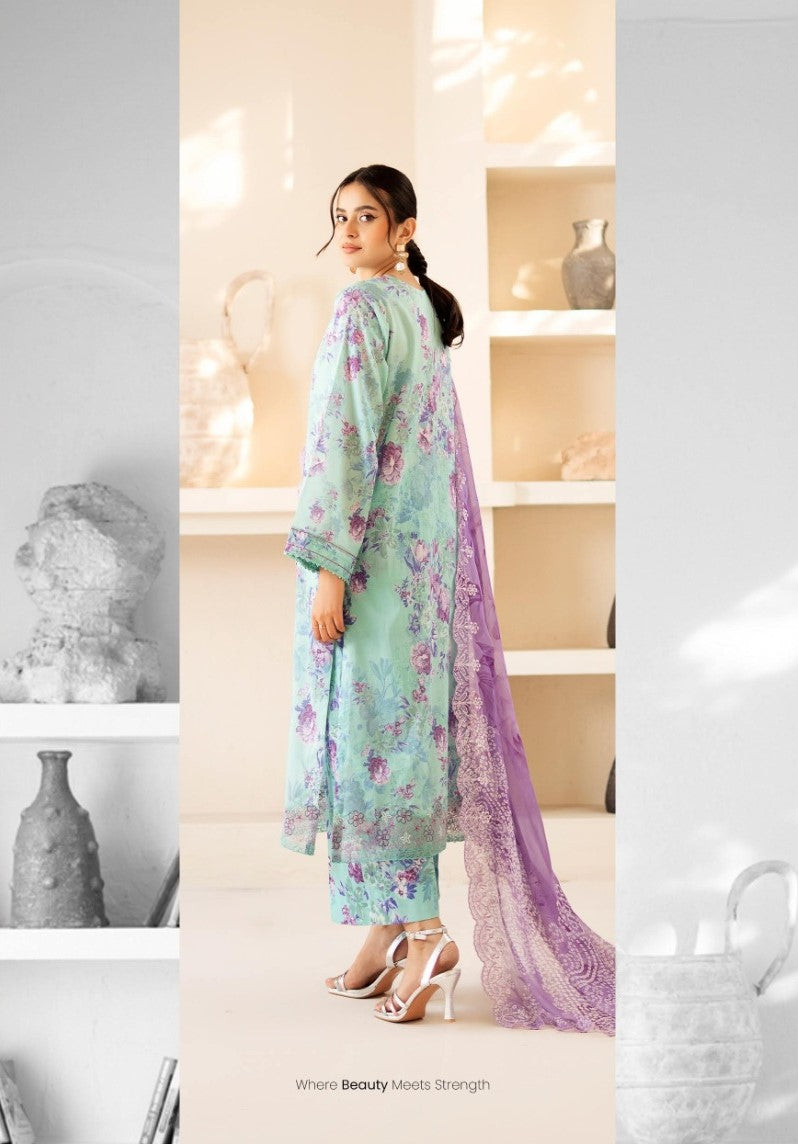 UNSTITCHED 3Pc Pak A-01 Shesham