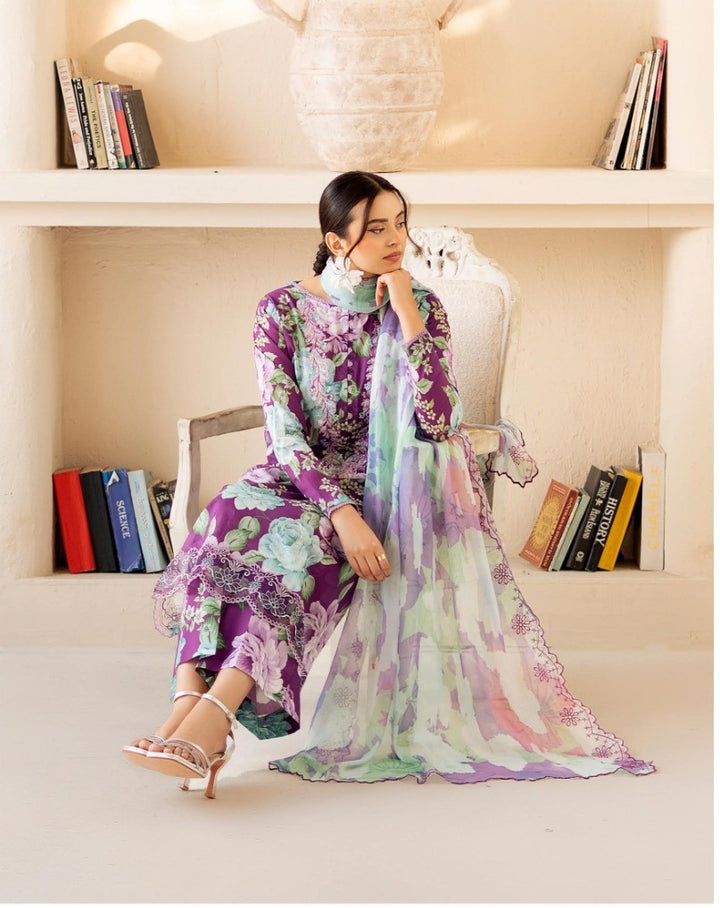 UNSTITCHED 3Pc Pak A-03 Shesham