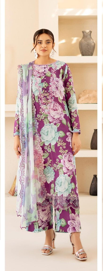 UNSTITCHED 3Pc Pak A-03 Shesham