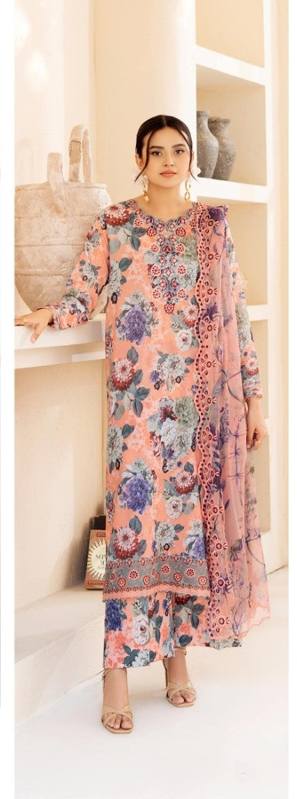 UNSTITCHED 3Pc Pak A-06 Shesham