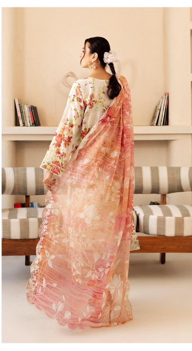 UNSTITCHED 3Pc Pak A-08 Shesham