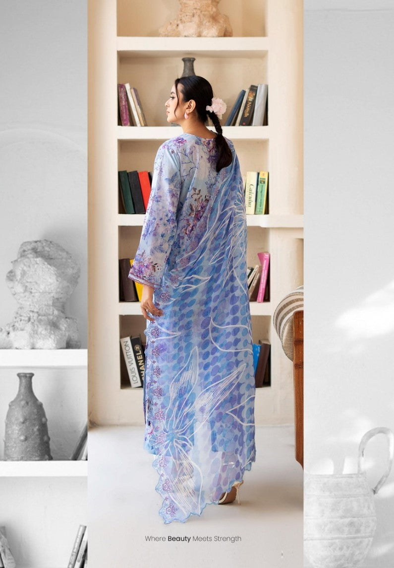 UNSTITCHED 3Pc Pak A-10 Shesham