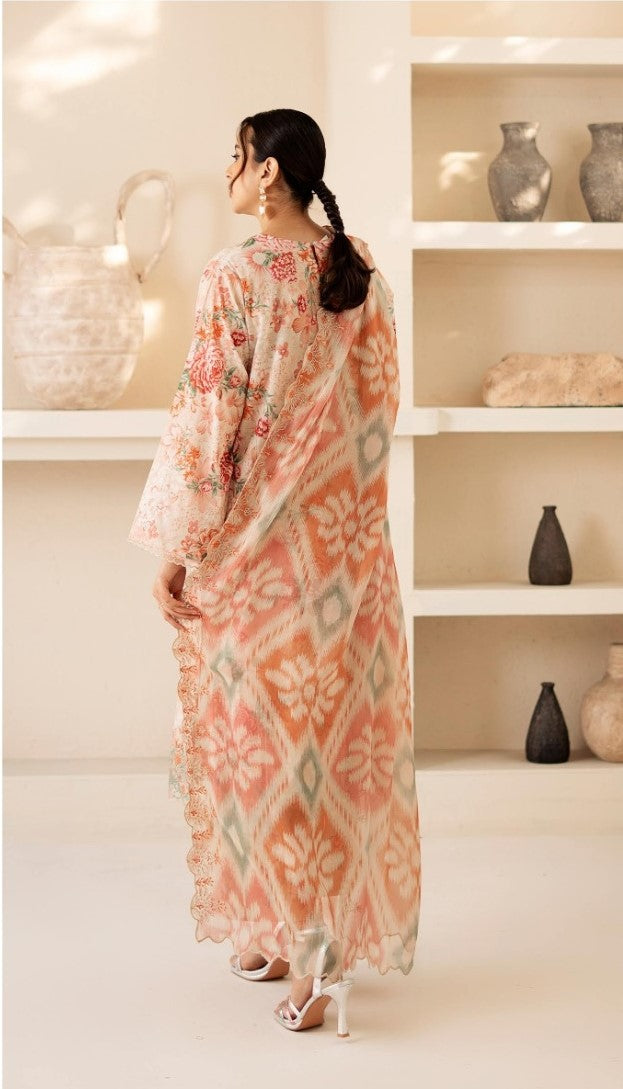 UNSTITCHED 3Pc Pak A-02 Shesham