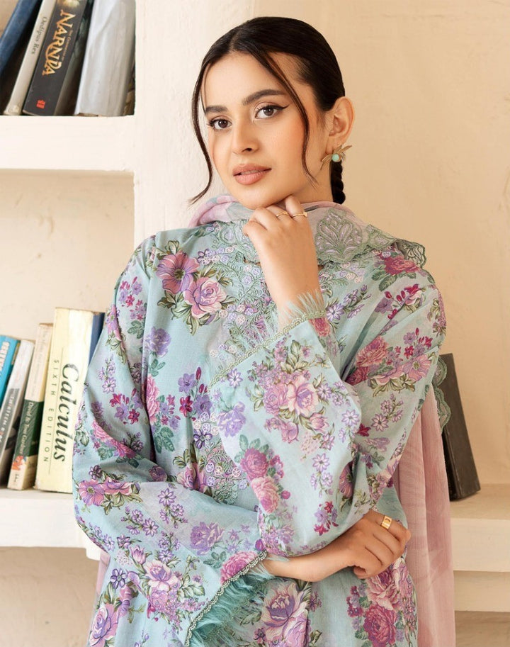 UNSTITCHED 3Pc Pak A-09 Shesham