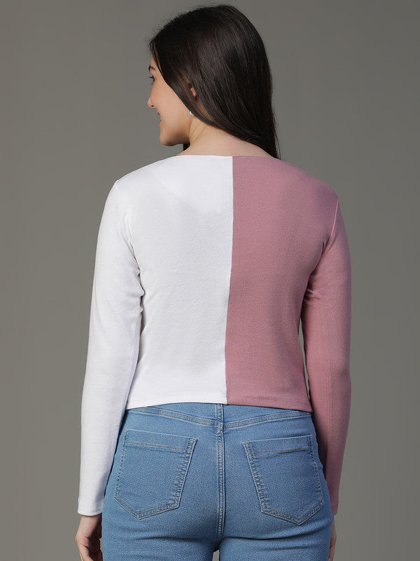 TOP-Jersey solid pink