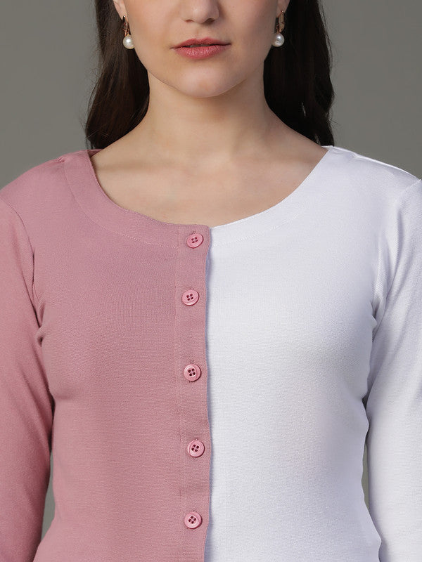 TOP-Jersey solid pink