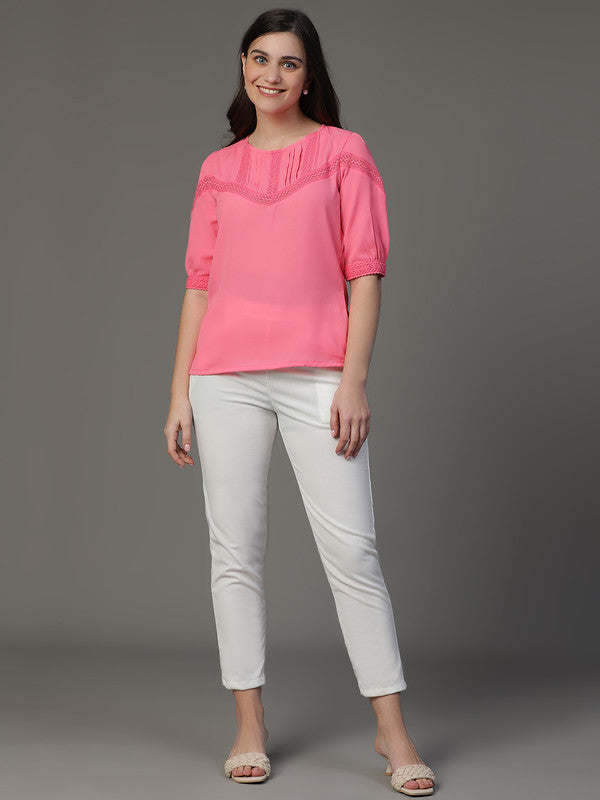 TOP-Pink Rayon