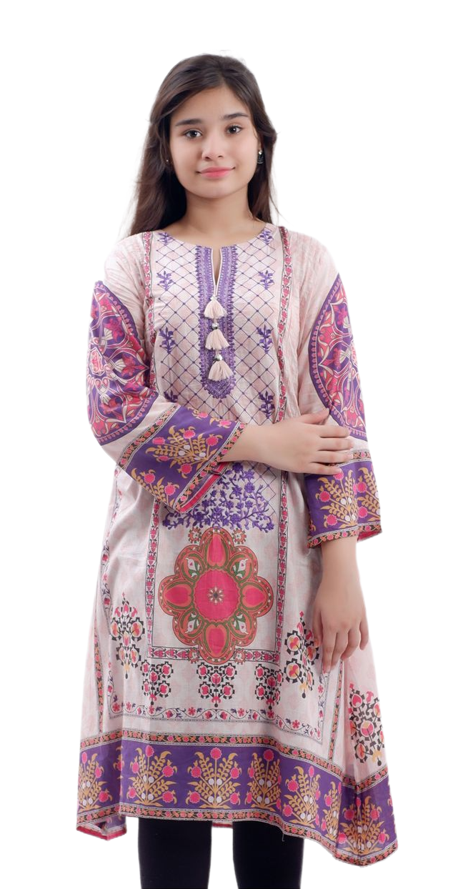 KURTA - Baby Pink embroidered Kurta