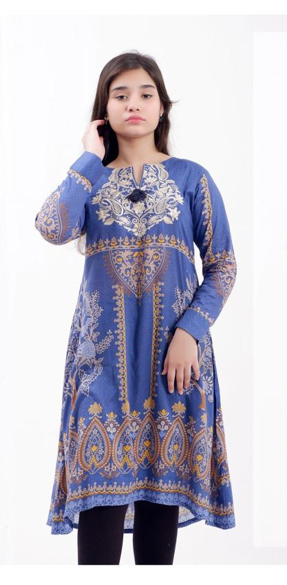 KURTA - Blue embroidered Kurta