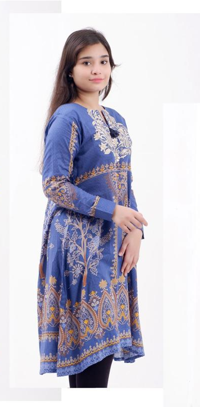 KURTA - Blue embroidered Kurta