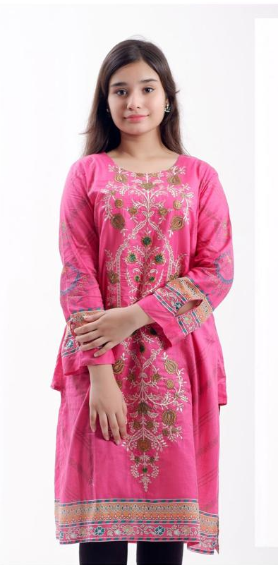 KURTA - Dark pink embroidered Kurta