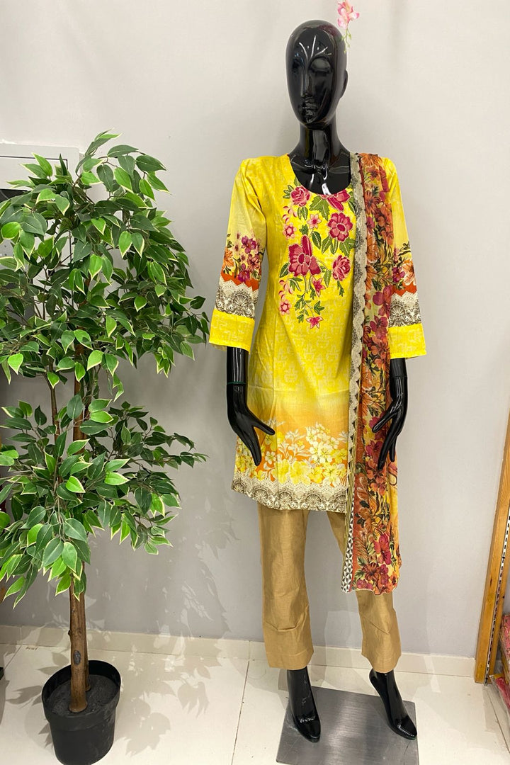 DUPATTA SET - Yellow color Dupatta set