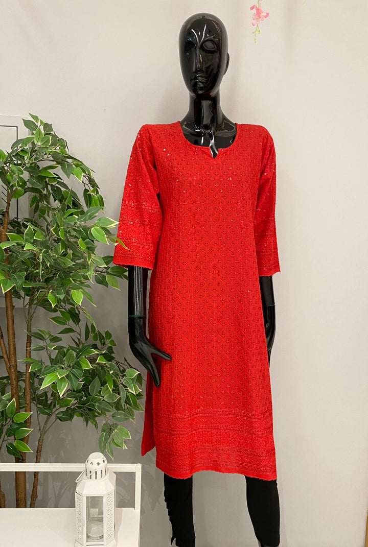 KURTA - Luckhnow chikankari Green Kurta