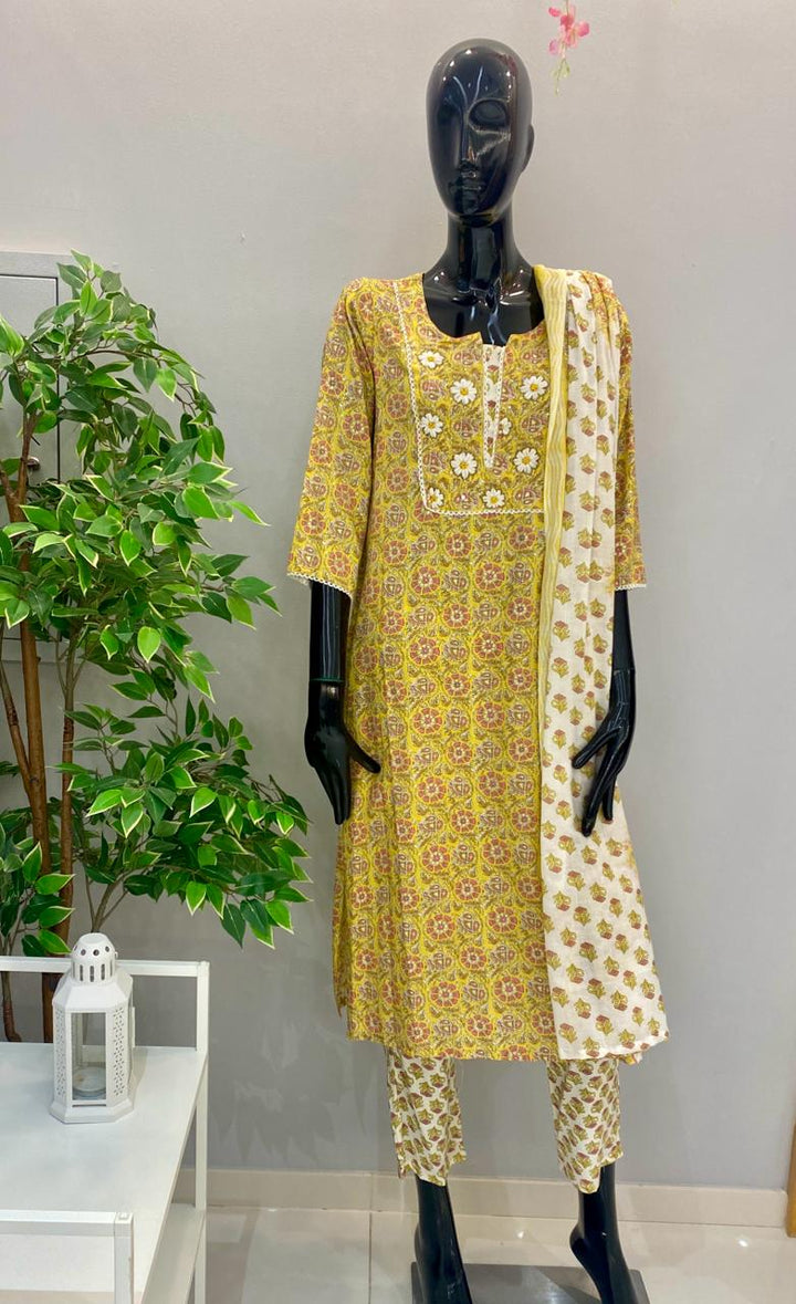 DUPATTA SET - Yellow color Dupatta set