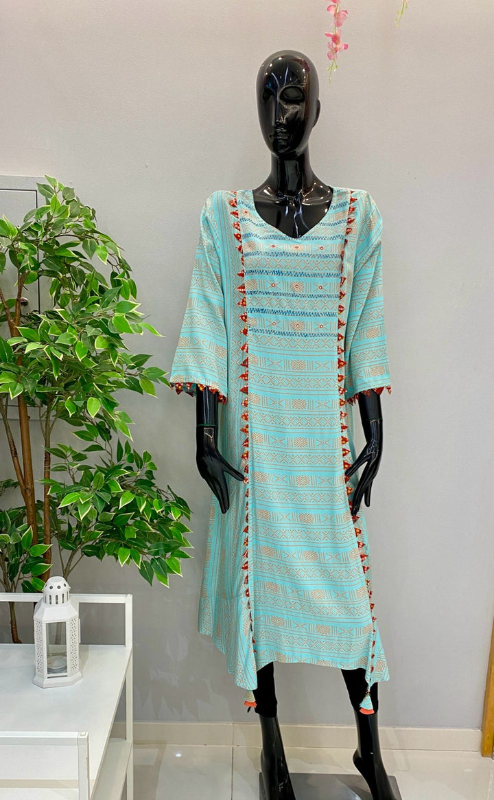 KURTA - Light blue color Rayon Kurta