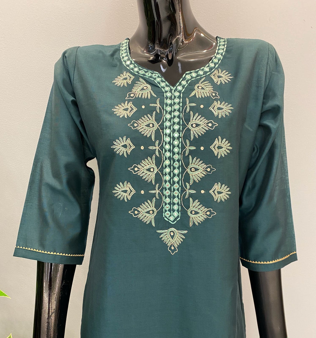 DUPATTA SET - Teal green color Muslin silk Dupatta set