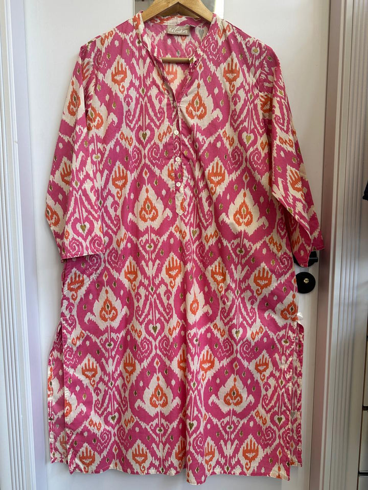 KURTA - PINK, COTTON PRINTED