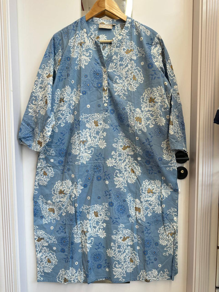 KURTA - BLUE, COTTON