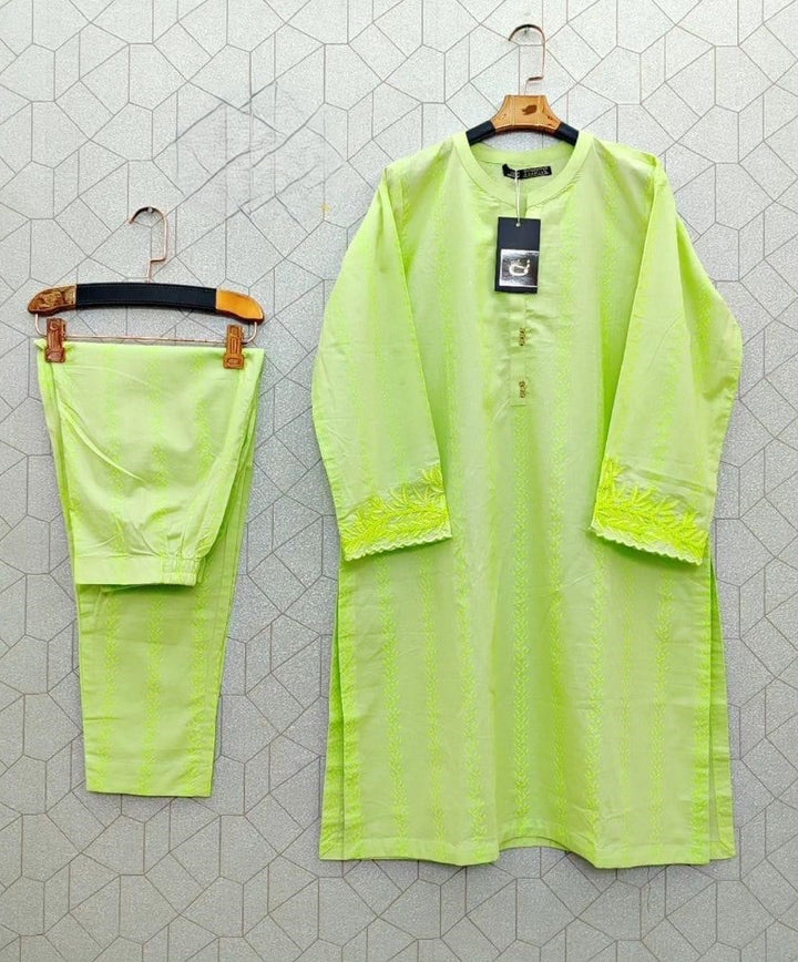 CO-ORDS-NEON GREEN, COTTON