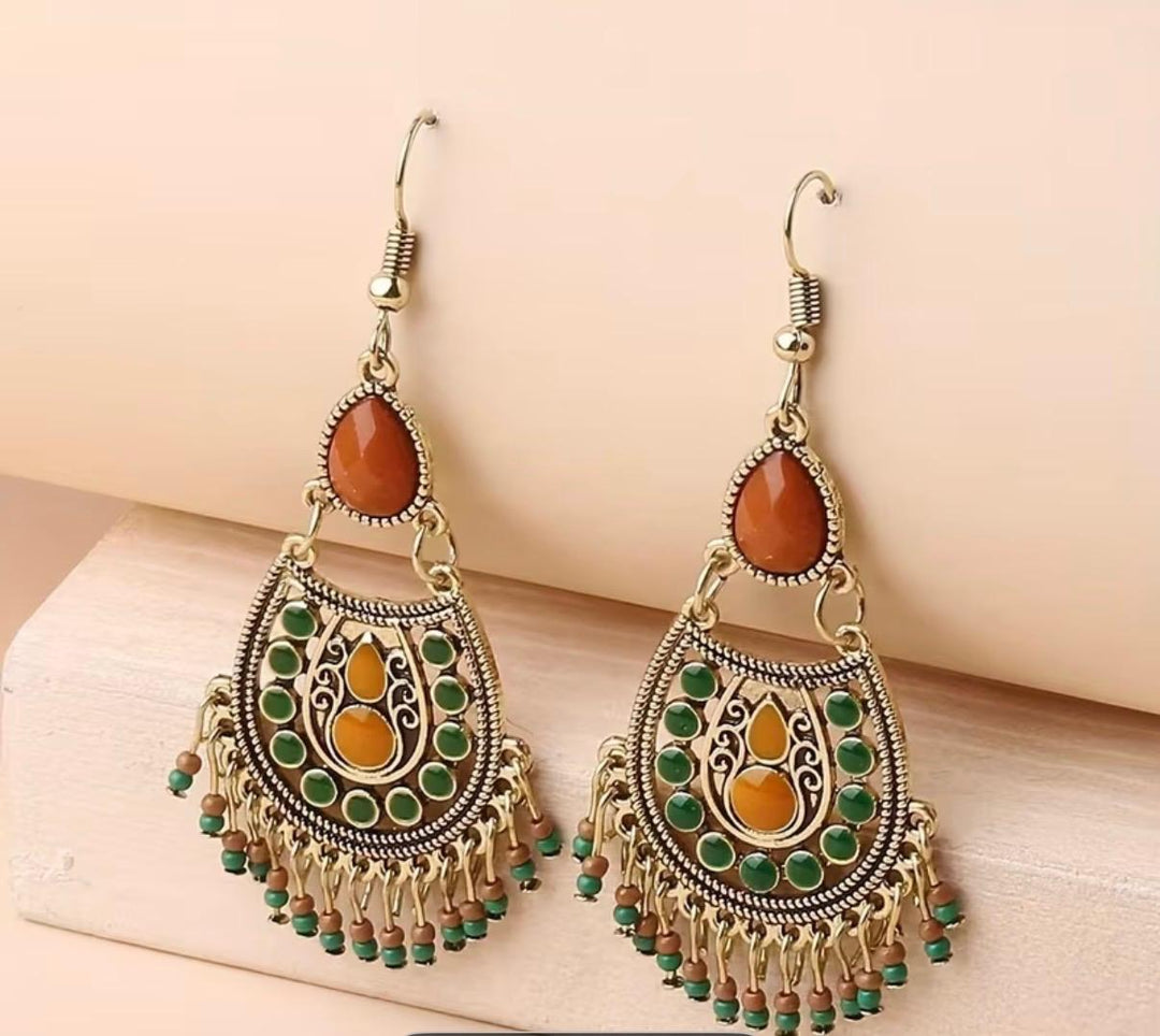 EARRINGS-12, Oxidized CHN