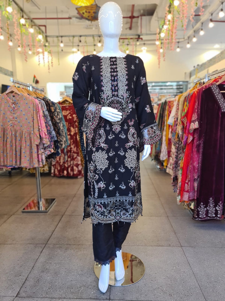DUPATTA SET-Chiffon Black