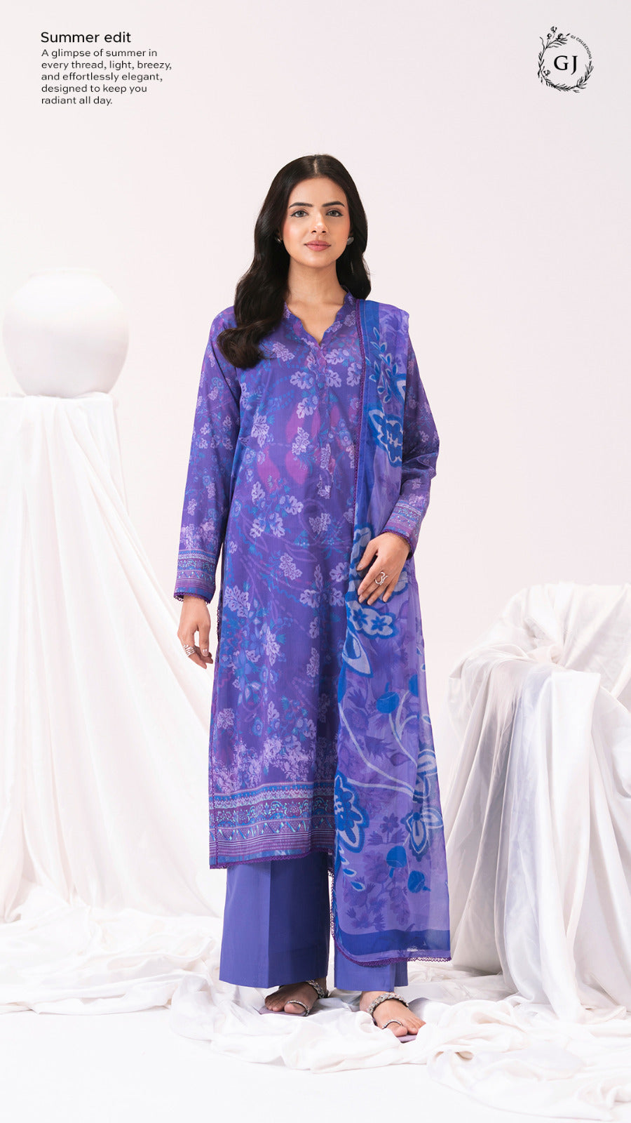 UNSTITCHED 3Pc GJ-Pak