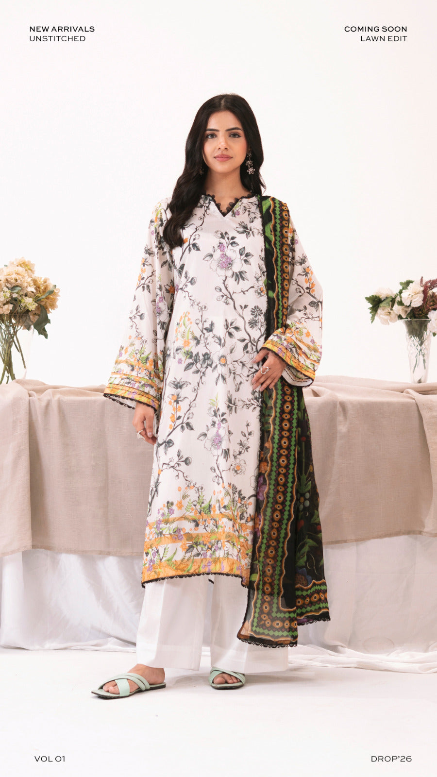 UNSTITCHED 3Pc GJ-Pak