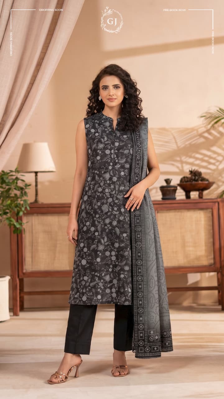 UNSTITCHED 3pc GJ-Pak