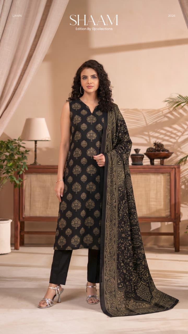 UNSTITCHED 3pc GJ-Pak