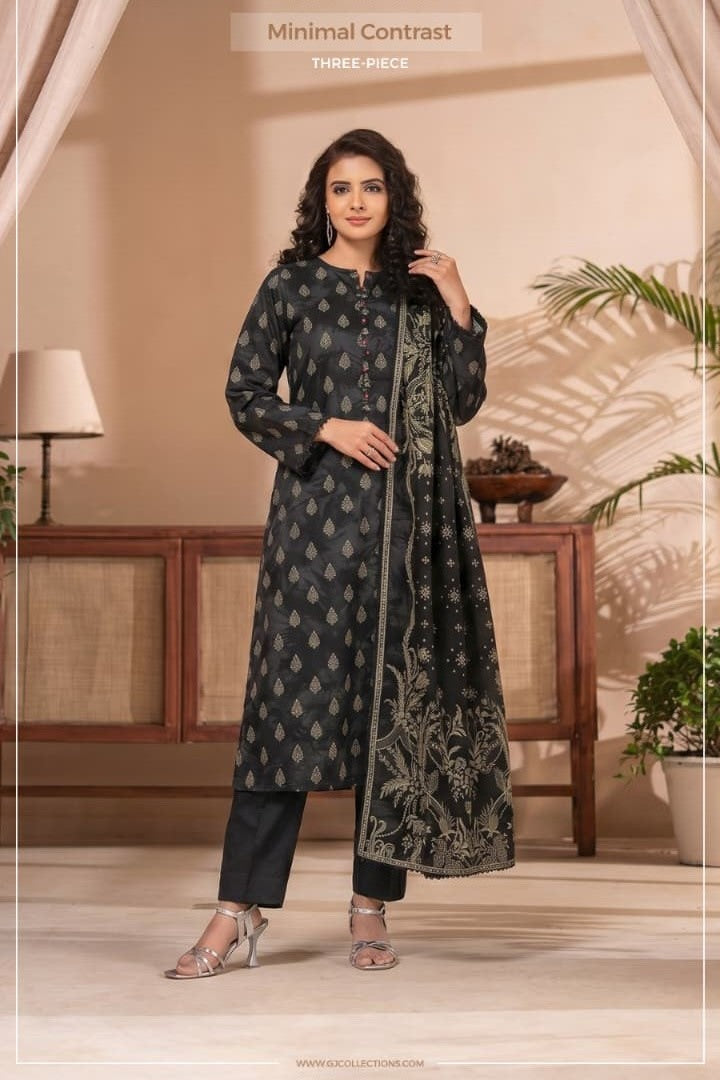 UNSTITCHED 3pc GJ-Pak