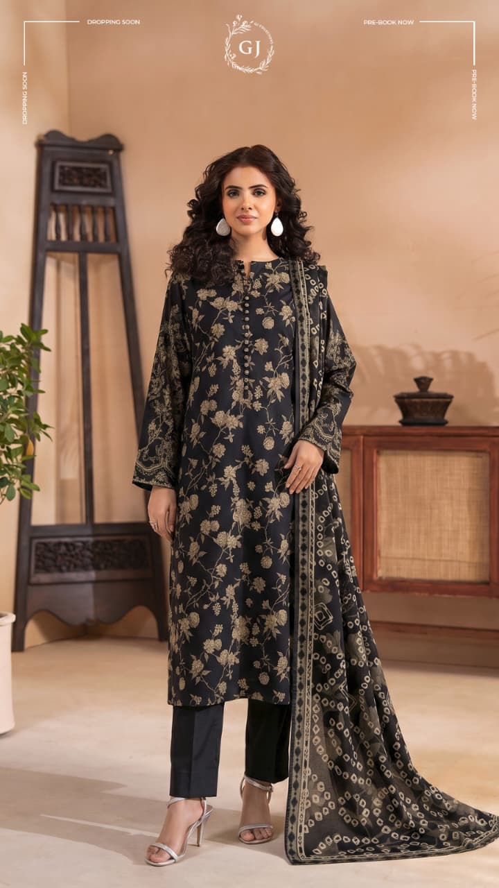 UNSTITCHED 3pc GJ-Pak