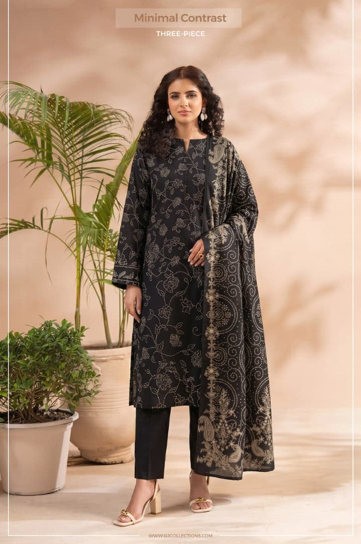 UNSTITCHED 3pc GJ-Pak
