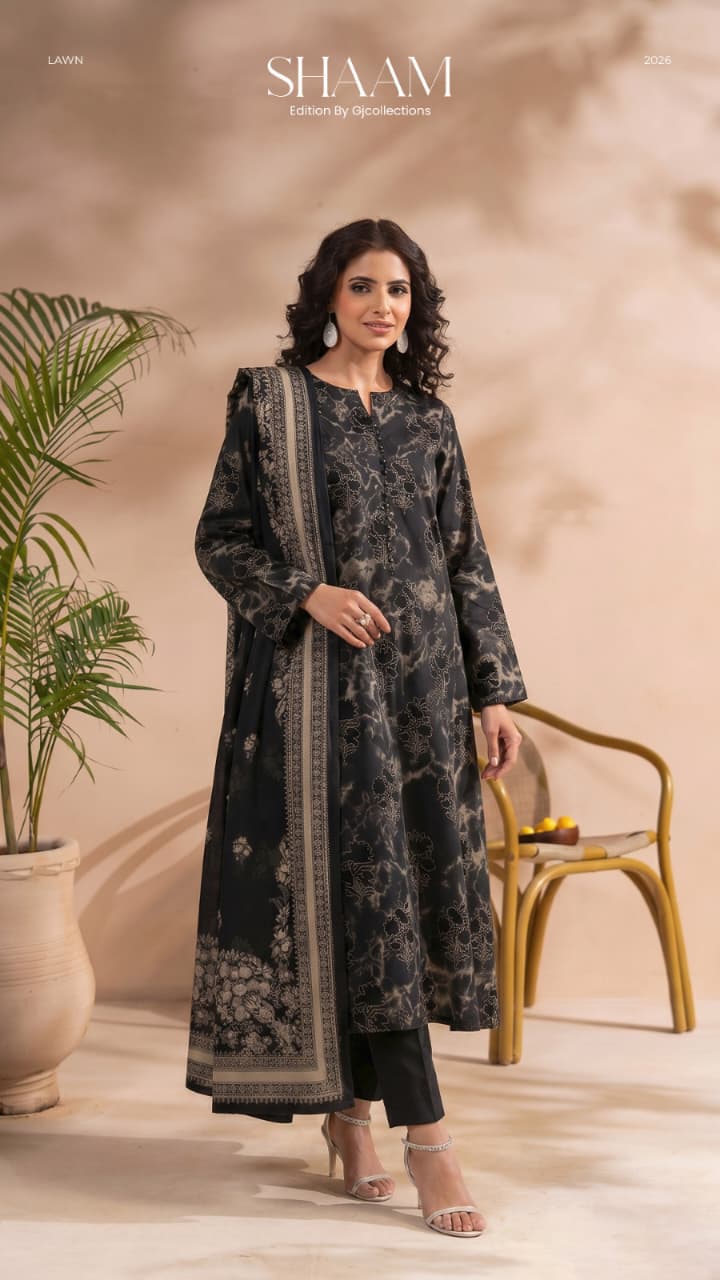 UNSTITCHED 3pc GJ-Pak