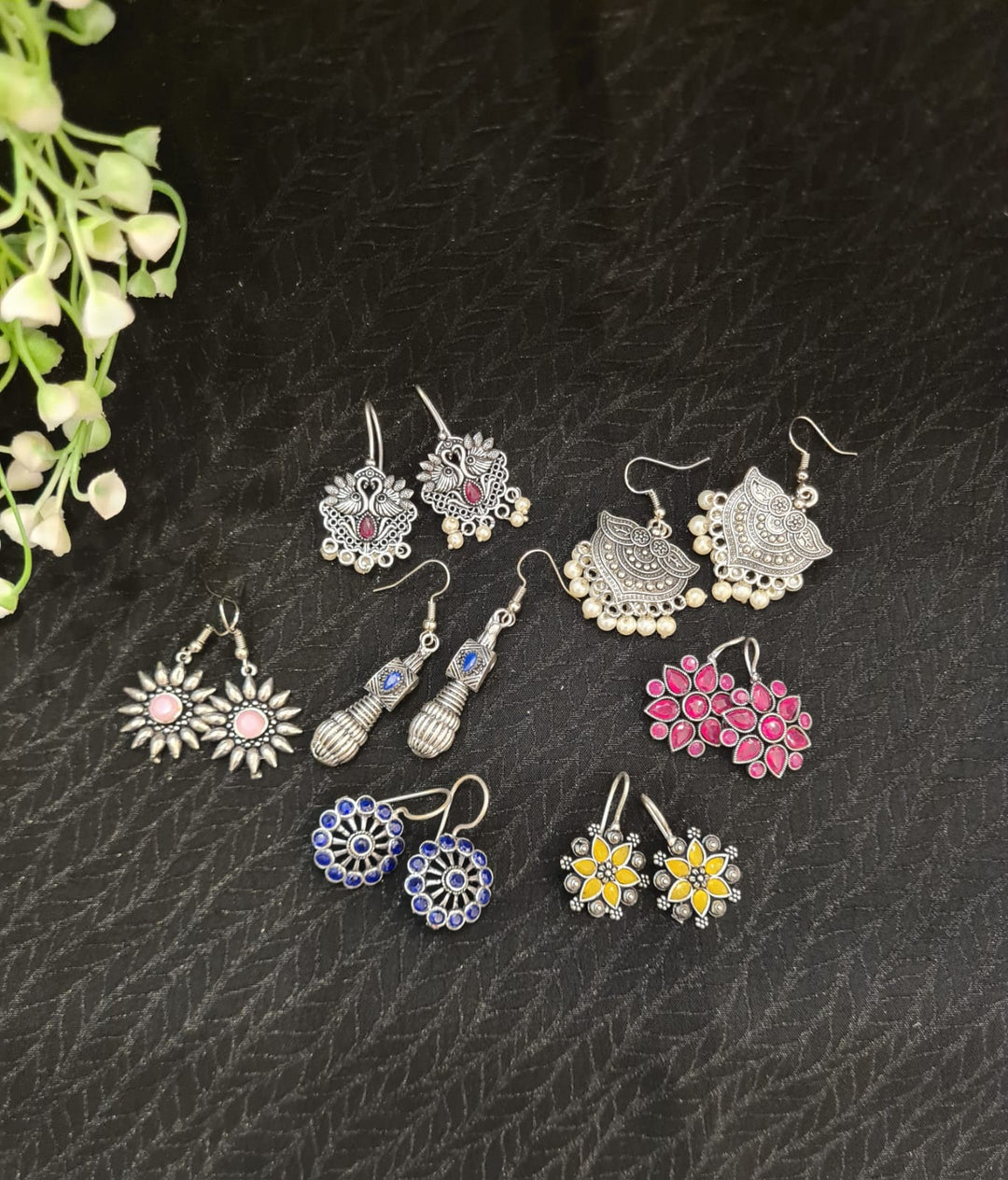 EARRINGS-Oxidized
