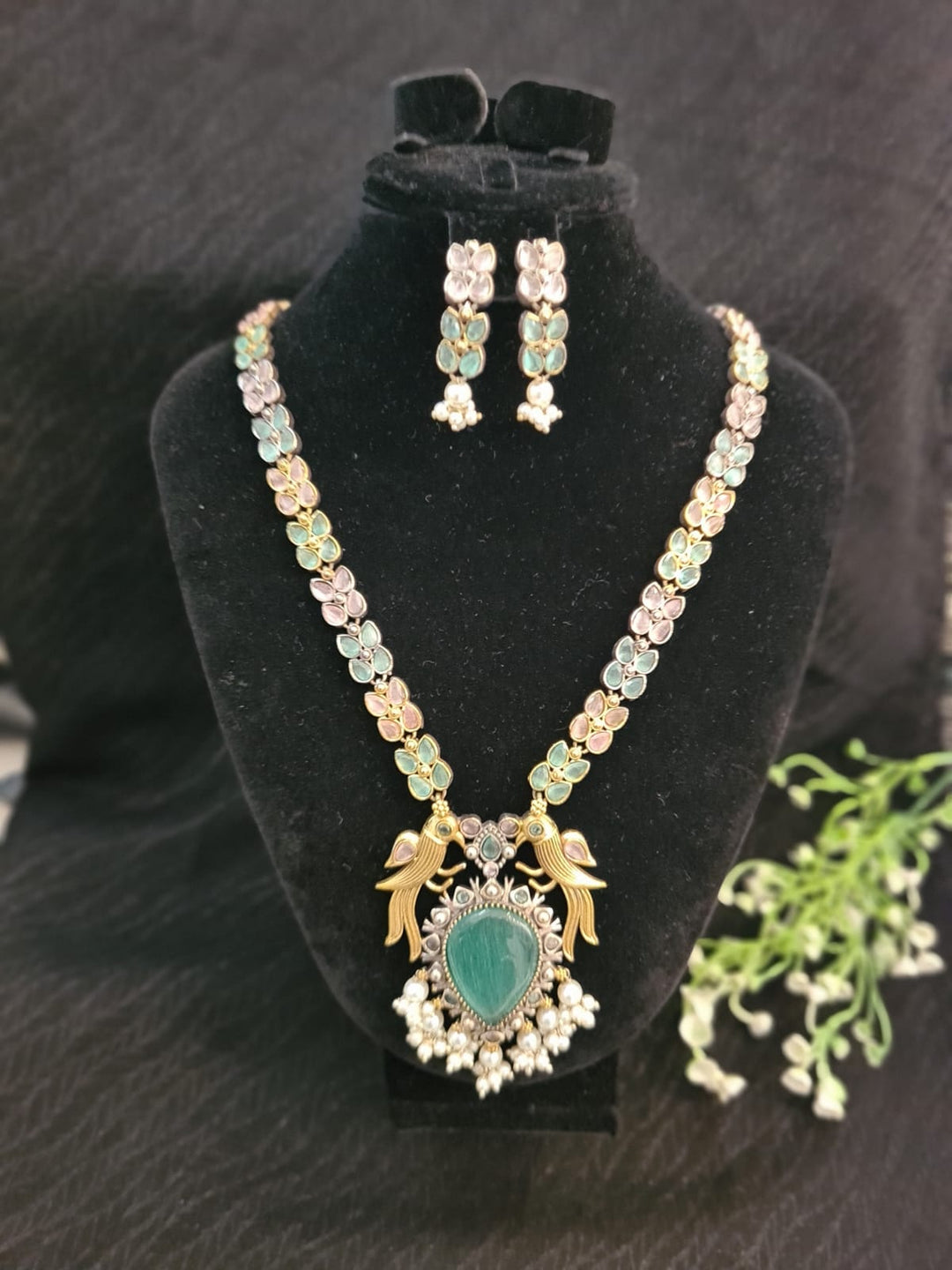 NECKLACE SET-Stones Oxidized