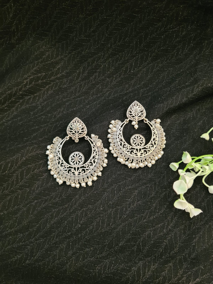 EARRINGS-Oxidized