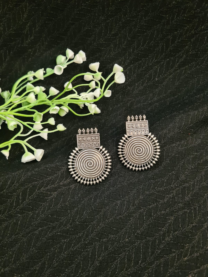 EARRINGS-Oxidized