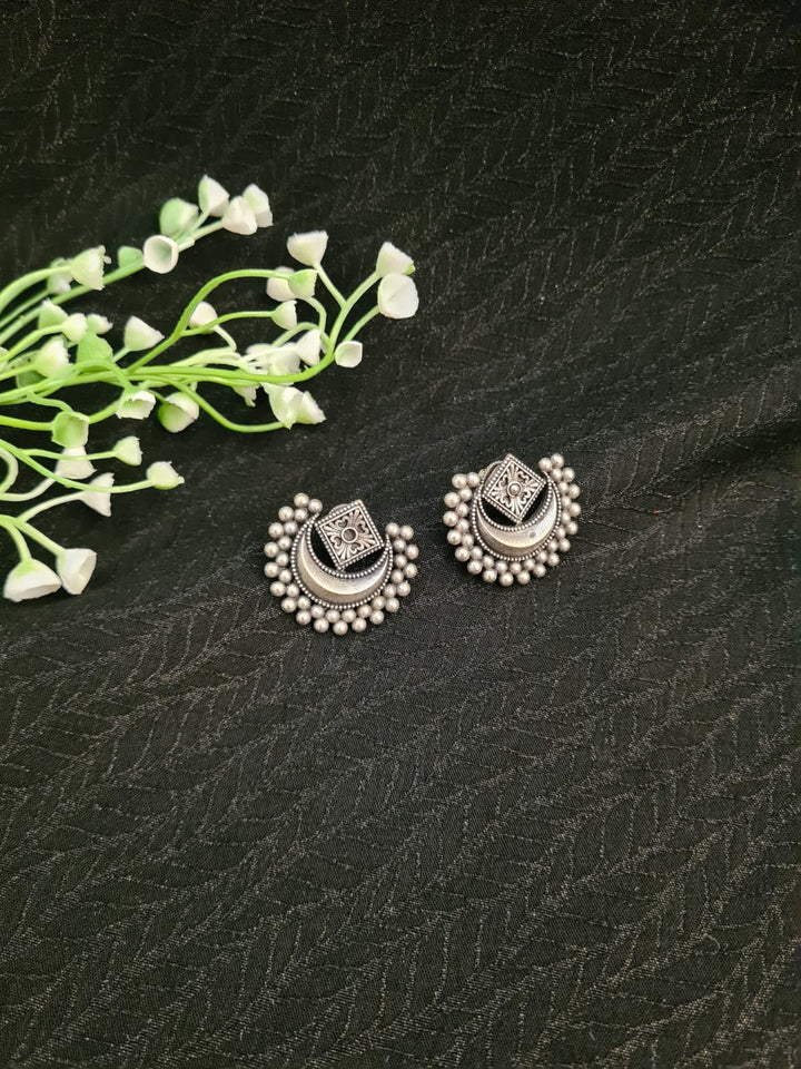 EARRINGS-Oxidized
