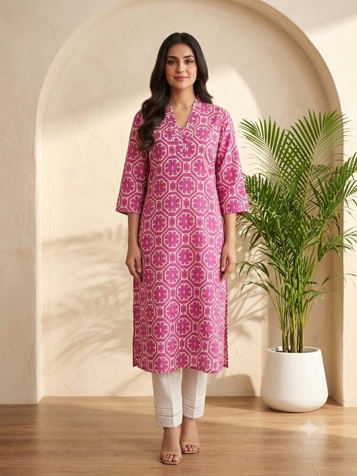 KURTA-Pink Cotton