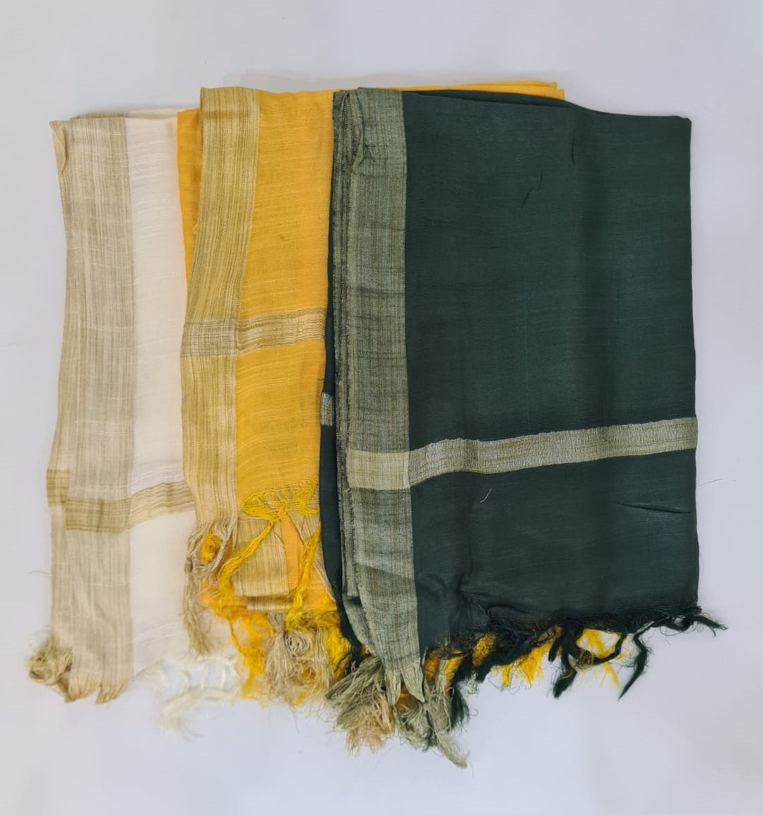 DUPATTA-Golden Border Soft Cotton