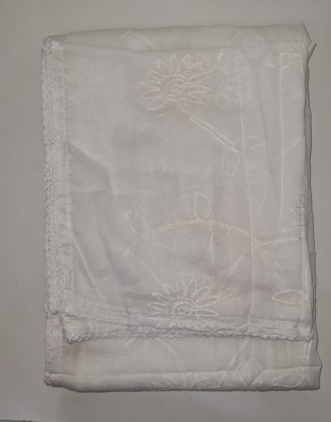 DUPATTA-Cotton Emboidered