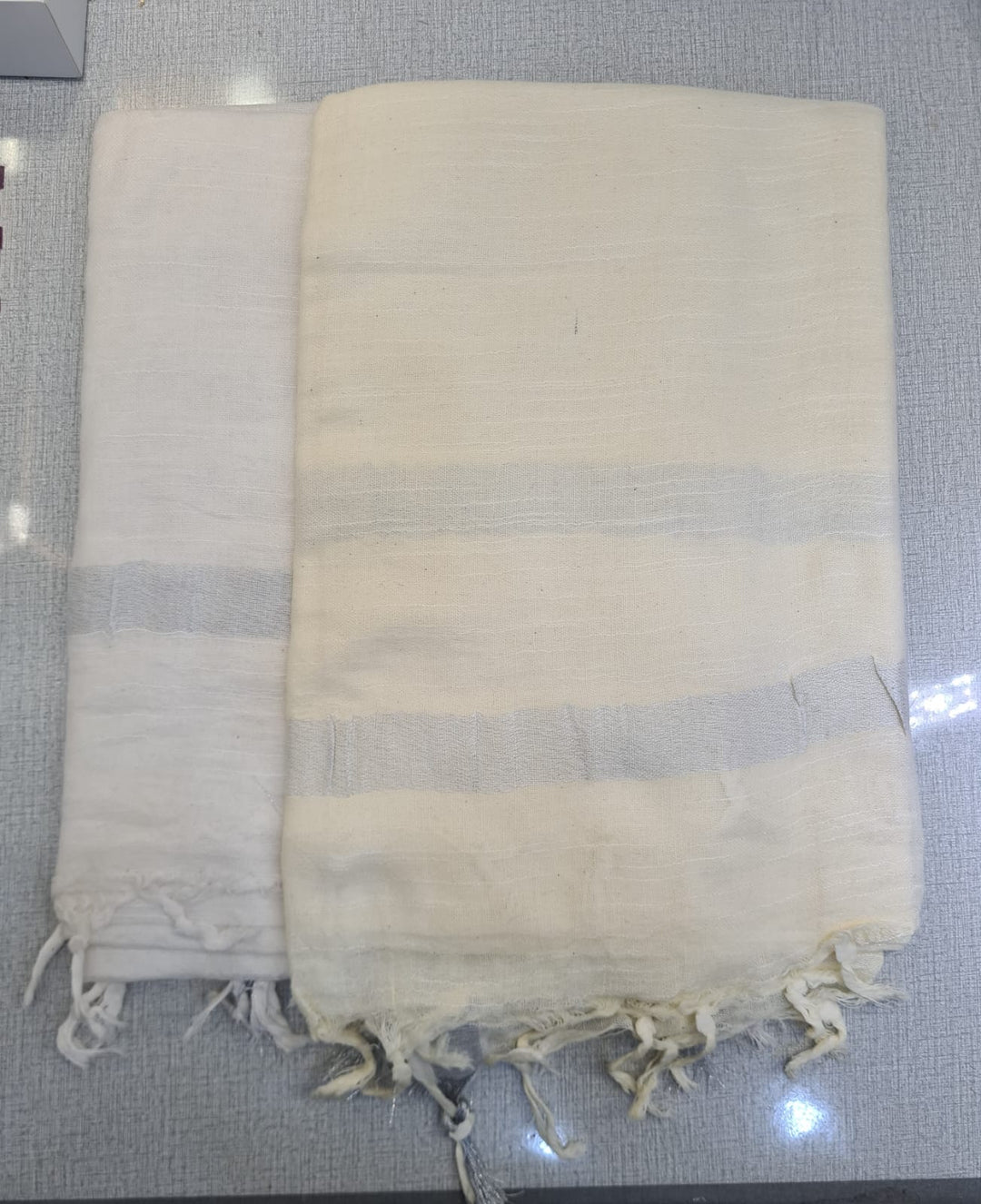 DUPATTA-Solid Silver Border